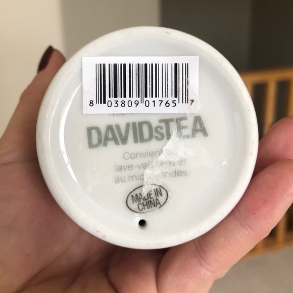 David’sTea 12oz Wreath Ceramic Travel Cup - Picture 4 of 4